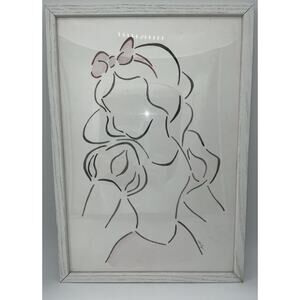 Minimalist Snow White Art Framed